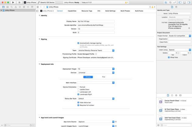 XCode Unity-iPhone